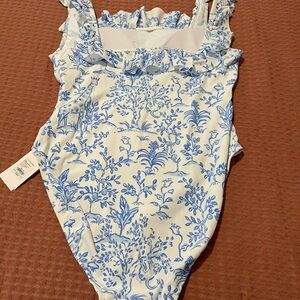 Lilly Pulitzer Blue and White Swimsuit